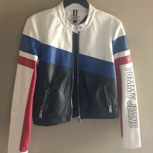 TOMMY HILFIGER VEGAN Leather Jacket NWOT
